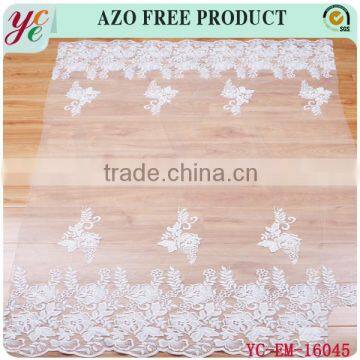 Hot sale vintage design african organza lace fabric embroidery