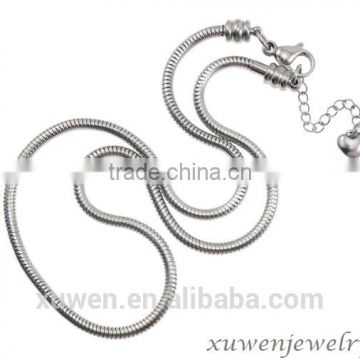 wholesale starter charm 316l stainless steel snake chain