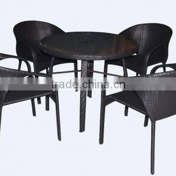 steel rattan set