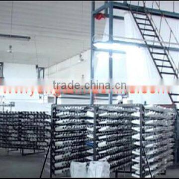 LARGE 10-SHUTTLE CIRCULAR LOOM, plastic rain cloth making machine