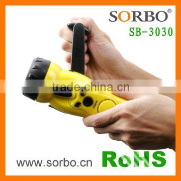 Auto Scan Radio Flashlight Hand Crank Radio Flashlight