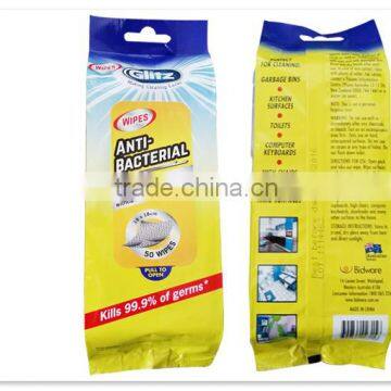 manufacturing dotted cleaning wipes, factory strong surface cleaing wipe