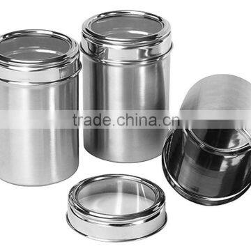 tea coffee sugar canisters Stainless Steel