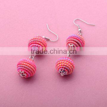 >>>Latest Design Fashion National Style Handmade Woven Lantern Colorful Jewelry Fancy Drop Earring/ photo-4
