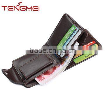 2016 high quality latest design man leather wallet