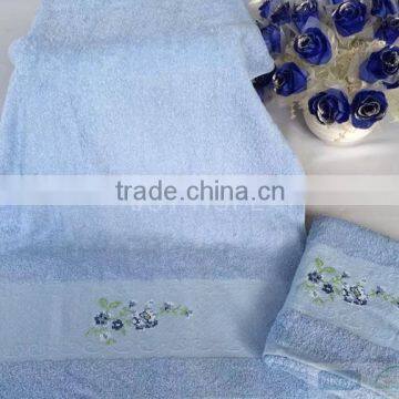 2016 factory 100 Cotton jacquard satin embroidered towel