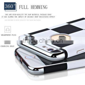 2016 New Products Hybrid 3 in 1 Ultrathin Plated Marble Display Case Cover For IPhone 6 6S Marbling Latticework Phone Case