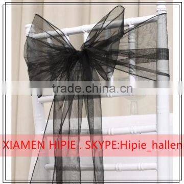 hot sale organza wedding decoration ruffle chair sash wholesale