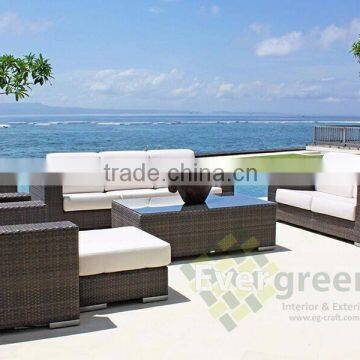 Evergreen Wicker Furniture - Outdoor Patio Furniture Traditional Sofa