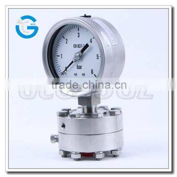 High Quality 4 inch stainless steel flush diaphragm pressure gauge