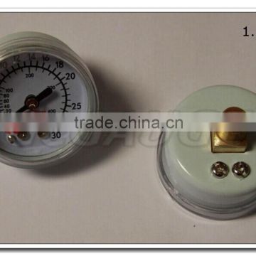 High quality 1.25" 40mm back connection 0 ~ 30 atm medical pressure gauge