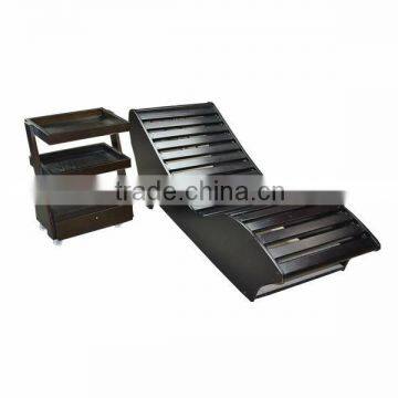 Black Walnut Sun Chair/Sun Lounger Chair/Lazy Chair With Trolley