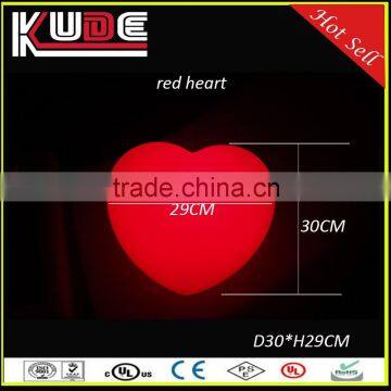 rohs approved new arrival plastic LED illuminated heart for wedding ceremony