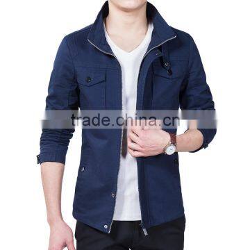 Wholesale Washing Faded Long Fashion Cotton Jacket For Men photo-2