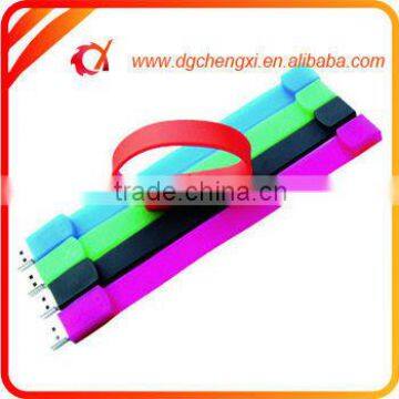 Colorful wristband silicone usb bracelet