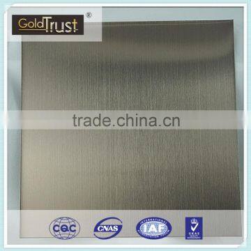 Hot selling 304 Hairline Ti-Nickel Silver Finish Stainless Steel Plate for Decoration