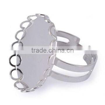 2014 Wholesale Platinum Plated Rings Base Blank Setting With Lace