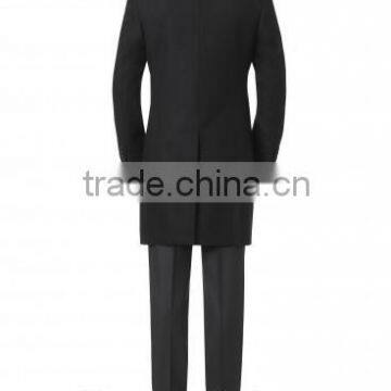 2014 New Style 100% Cashmere Classic Black Overcoat Wool Cashmere Men photo-3