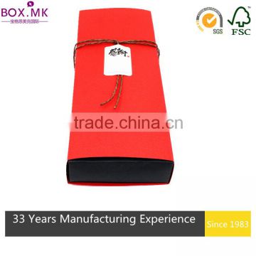 China Alibaba Top Promotion Red Rectangle Small Folding Gift Box