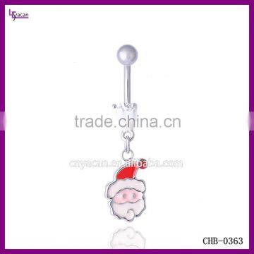 Surgical Steel Lovey Santa Claus Belly Chain Piercing