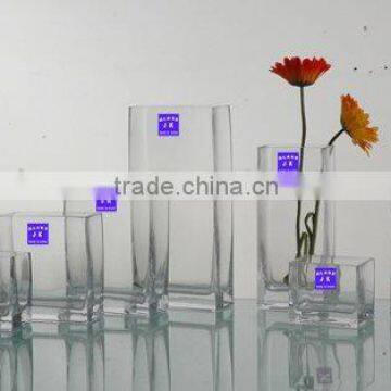 transparent art glass vase