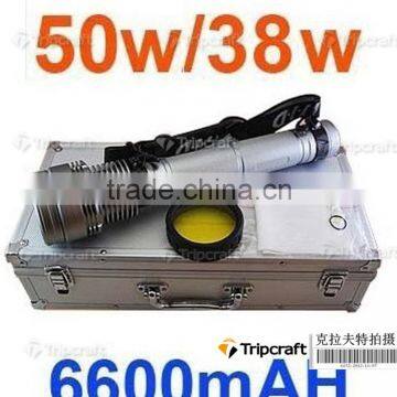 50W Aluminium HID Flashlight Torch 1500meters 50W/38W Black/Silver 50W HID TORCH LIGHT widely used