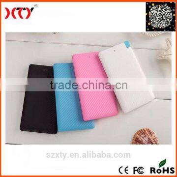 free logo printing power bank mobile charger 4000mah built in cable power bank