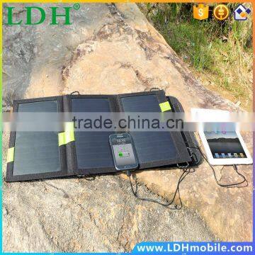 High Quality 20W Dual USB Output 5V Solar Power Bank Sunpower Solar Panel Charger Camping Charger for Mobile Phone