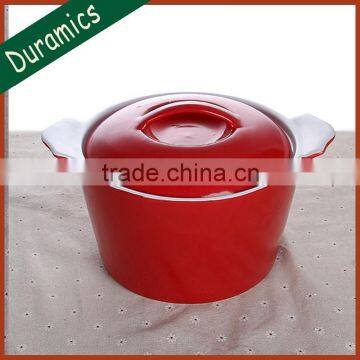 Color round porcelain soup pot