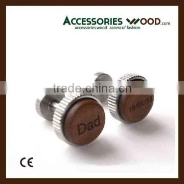 Customized logo on Wooden Cufflinks for handcraft in 2016