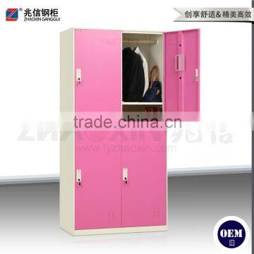 Antique 4-door Closet Key Lock Clothes Steel Locker Metal Stainless Gym Wardrobe Locker photo-6