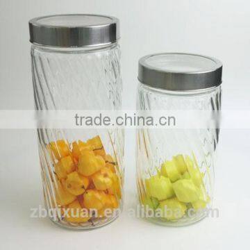 Beautiful Glass Storage Container With See-Through Metal Cover photo-2