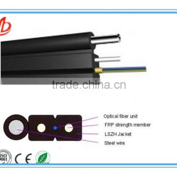 FTTH Flat LSZH sheath drop optical fiber cable ,2 core FTTH drop cable