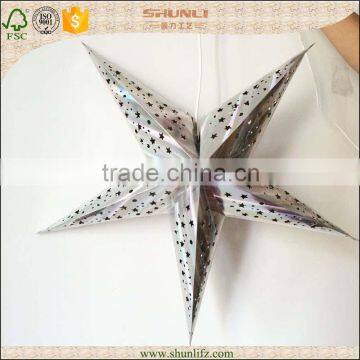 Foil stamp paper star lanterns wholesale for decoration