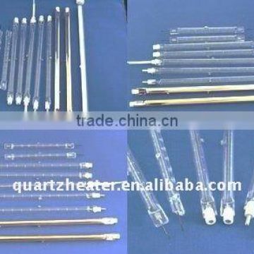 Halogen Heating Element/Clear/Gold Coated Fused Halogen Infrared Heater Of Tungsten Heating Wire With Ceramic End