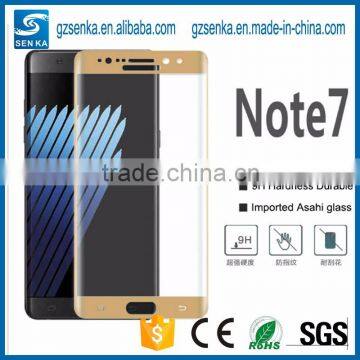 new premium 3D full cover gold screen protector for samsung galaxy note 7
