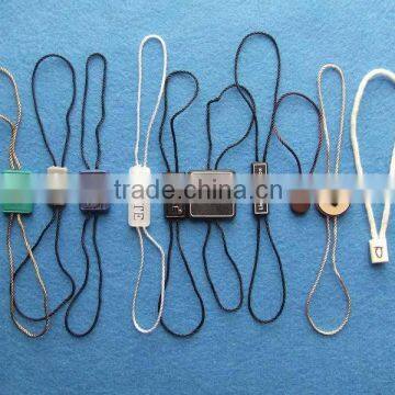 China manufacturer custom accessories used hang tablets, string tablets, plastic string seal tag for garment