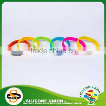 hot sale wholesale silicone bracelet silicone wristband with color printed