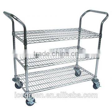 Hospital Chrome Wire Utility Cart