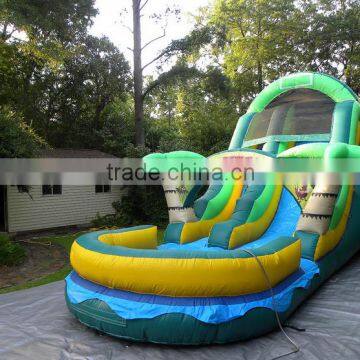 Factory price tropical jungle inflatable water slide for children/adult