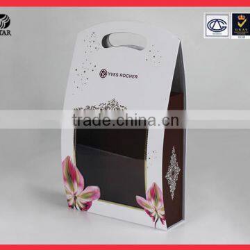 Customized Gift Box Cosmetics Packaging Printing Cardboard Portable Paper Box With Window photo-3
