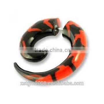 charming acrylic fake spiral ear gauge taper