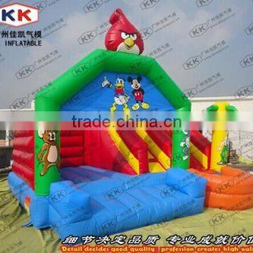 hot commercial birds inflatable slide bouncer farmland for children happy time