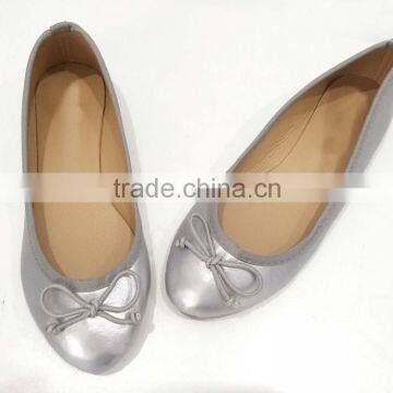 Silver Ladies Cheap Ballerina Shoes Women Ladies Flat Shoes Ballet Shoe photo-2