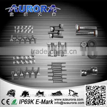 AURORA high quality 6 inch double row off road light bar with screw