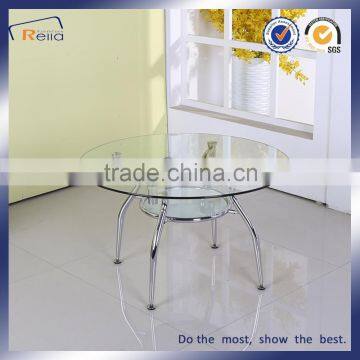 2016 Top Glass Chrome Legs Coffee Table