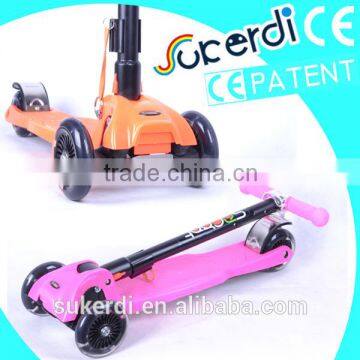 2014 new patent product high quality foldable kids kick scooter dirt scooter peg