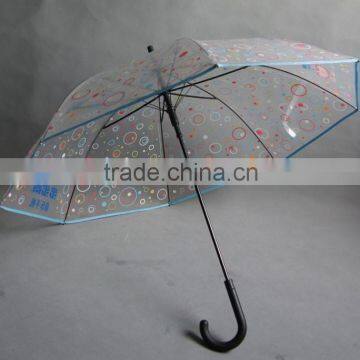 23''x8k Unique Design Straight Auto Open Pvc Transparent Umbrella