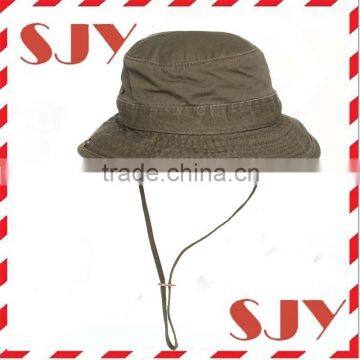 Wholesale Blank Mens Twill Bucket Hat With String