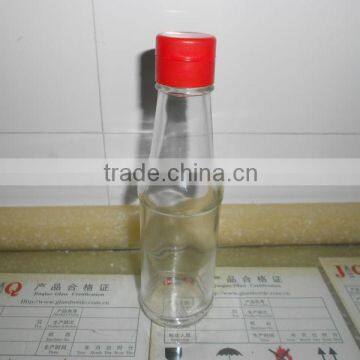 150ml clear glass sauce and vinegar bottle with cap
